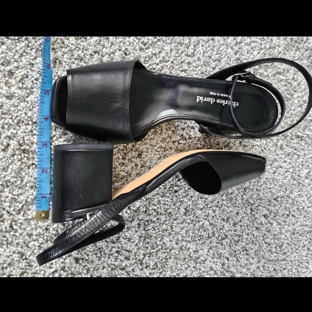 Charles David Black Heeled Sandals - Picture 4 of 7
